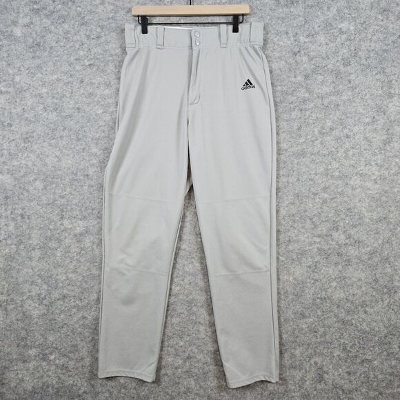 Adidas Climalite Men's Athletic Pants Size L Lt Gray Baseball Softball Polyester - Picture 1 of 16